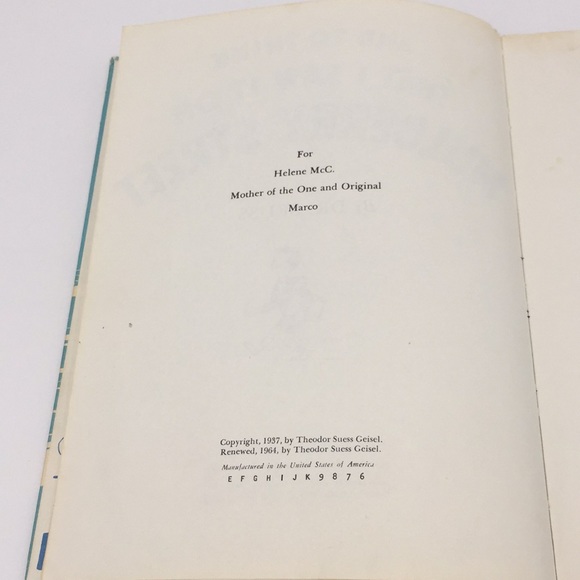 Vintage Dr. Seuss: And To Think That I Saw It On Mulberry Street Hardcover Book - Picture 6 of 14